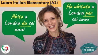 Learn Italian Elementary (A2) - Common mistakes: "da" o "per"