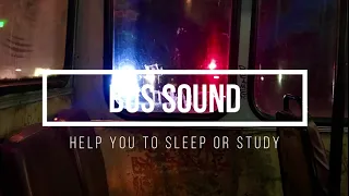 Night BUS Ride Sound-Interior BUS Ambience - 10 Hours White Noise Black Screen, beat insomnia, focus