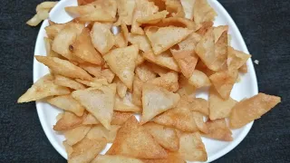 Crispy Rice flour chips। snacks/ mini nachos recipe। tea time snack