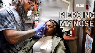 I GOT MY NOSE PIERCED FOR THE FIRST TIME | VLOG | *I WAS NERVOUS!!* (DOES IT HURT?)| VICTORIA JHANA
