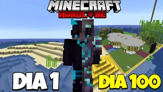 Sobreviví 100 Días en una Isla Desierta en Minecraft Hardcore 1.20