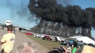 A bombing simulation at EAA AirVenture 2011