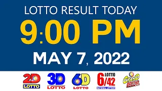 Lotto Results Today May 7 2022 9pm Ez2 Swertres 2D 3D 6D 6/42 6/55 PCSO