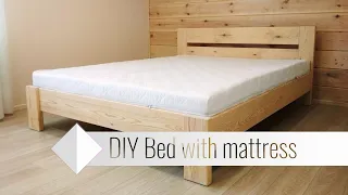 DIY Solid Wood Bed with "memory foam" mattress