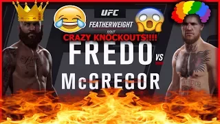 CRAZY KNOCKOUT MODE KO'S against McGregor!! UFC 2 Gameplay