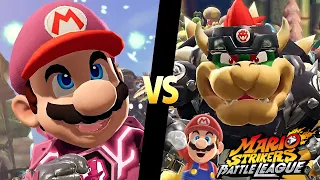 Mario Strikers Battle League Team Mario vs Team Bowser in Jungle Retreat