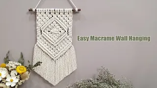 DIY Tutorial How To Make A Simple Easy Macramé Wall Hanging? | Minimalist