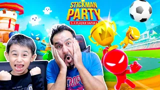 2 KİŞİLİK KARIŞIK OYUNLAR! EGEMEN KAAN SPİKER OLDU! TAVUK TAKLİDİ YAPTI! | STICKMAN PARTY OYNUYORUZ