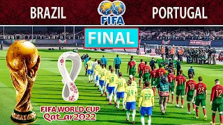 Brazil vs Portugal FINAL - FIFA World Cup 2022 Qatar All Goals PES 21 Gameplay | C. Ronaldo V Neymar