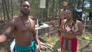 Taino Areito 2023 Cibuco Bayamón Clan Taino Tribe at Historic Mashapaug Pond Boathouse .