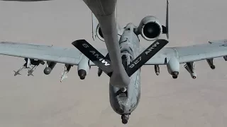 KC-135 Stratotanker Refuels A-10 Thunderbolt IIs and B-52 Stratofortress