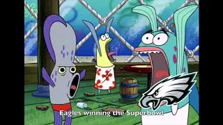 Super bowl LII portrayed by Spongebob