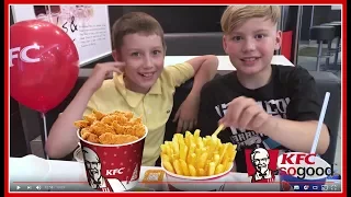 ВЛОГ: ОБЖИРАЕМСЯ С БРАТОМ В КФС ! Славный Обзор KFC CHALLENGE VLOG