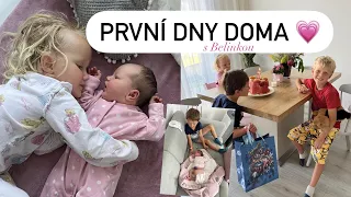 PRVNÍ DNY DOMA 🤱💗| seznámení sourozenců | odchod z porodnice domů | den s miminkem | Mimi&já