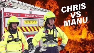 WILL CHRIS ESCAPE THE BURNING BUILDING?? (60 DEGREES) | Chris Vs Manu | What Now?