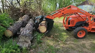 tomahawk brush grapple on my kubota! game changer!