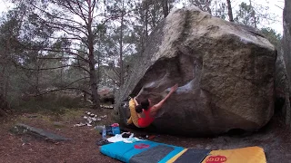 Sous-Dur (7b) - Rocher Fin - Fontainebleau