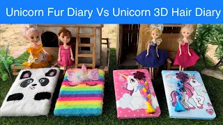 Unicorn Fur Diary Vs Unicorn 3D Hair Diary#bunty