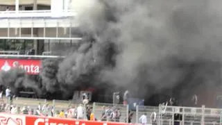 Spanish F1 Grand Prix Williams Fire - View from the Main Grand Stand