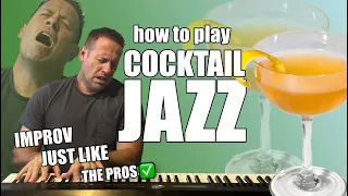 How To Play Cocktail Jazz Piano by Improvising - Easy Tutorial Beginner Lesson With Shawn Cheek