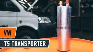 How to change fuel filter VW T5 TRANSPORTER Van [TUTORIAL AUTODOC]