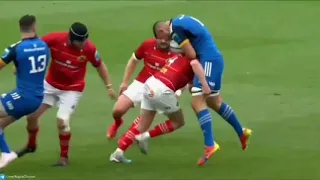 Massive tackle by Keith Earls