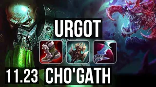 URGOT vs CHO'GATH (TOP) | 12/1/5, Legendary, 400+ games | EUW Master | 11.23