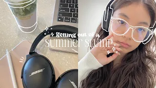 getting out of a summer slump | productive vlog, summer makeup routine, prepping for an ivy league