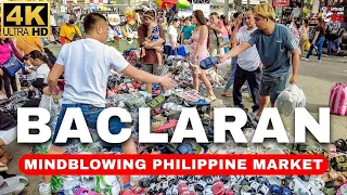 [4K] REAL BACLARAN Flea Market & Street Food Scenes 2024 | Parañaque, Philippines