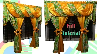 *Elegant Swag Curtain* | Diy simple CURTAIN Full Tutorial for beginners