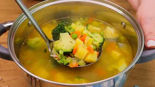 Thanks to this vegetable soup I lost 10 kg in a month! Vegetable soup with broccoli.