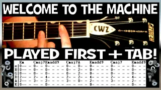Welcome To The Machine Chords Pink Floyd Guitar Tabs / Guitar Lesson + Synth Tab