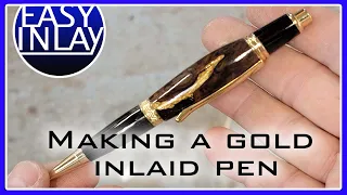 Making A Gold Inlaid Pen | Easy Inlay How-TO