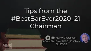 Tips from the Bar Chair | Philippine Bar Exam | #BestBarEver2020_21