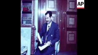 SYND 23 1 78 SPANISH MINISTER OF TRADE MEETS SADDAM HUSSEIN IN BAGHDAD