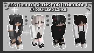 aesthetic minecraft skins for boys and girls 🌘☕️ | w/ links in the description