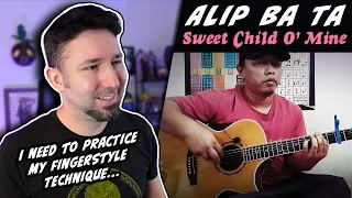 Guitarist/Songwriter REACTS To Alip Ba Ta's Sweet Child O' Mine Cover (First Time Listen/Reaction)