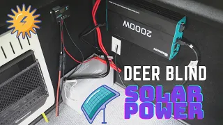 SOLAR POWERED DEER BLIND! TV AND FANS! |HOW-TO|