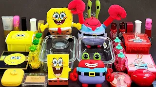 Spongebob vs M.r Crab Slime Mixing Random Into Slime! Satisfying Slime Video ASMR