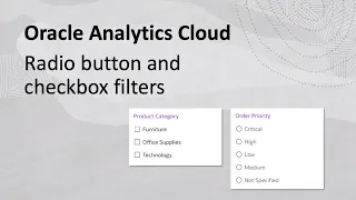 Radio button and checkbox filters in Oracle Analytics