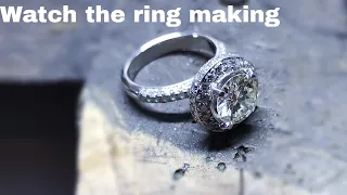 Make White Gold Engagement Ring With 2ct Diamond || Handmade Ring