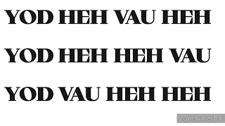 YOD HEH VAU HEH /MEM QOPH MEM DA'ATH (PALEO HEBREW) ARAL NG ANGKAN NG SALINAS (YHVH)