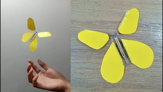 hacer MARIPOSA  VOLADORA de papel - FACIL mariposa que vuela - increible manualidad