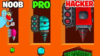 NOOB vs PRO vs HACKER | In Ground Digger | With Oggy And Jack | Rock Indian Gamer |