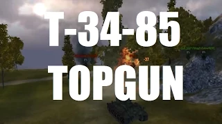 WOT Cliff: T-34-85 Medium 6 kills Top Gun! World of Tanks