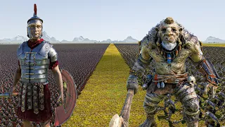 1 MILLION ROMANS vs 10.000 TROLLS - Ultimate Epic Battle Simulator 2 UEBS 2