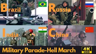 Hell March - BRIC countries military parades compilation (4K UHD)