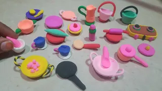 DIY Amazing Technique make Kitchen set with Polymer Clay | miniature clay Kitchen set