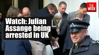 Wikileaks's Julian Assange being removed from Ecuadorian embassy in UK