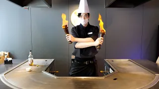 Amazing Teppanyaki Skills, Cooking with Fire